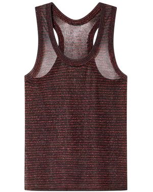 Isabel Marant Top Sin Mangas Cevara A Rayas De Lúrex - Morado