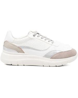 Geox Panelled-Design Sneakers - White