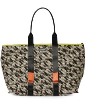 Lancel Mistral Geometric-Pattern Tote Bag - Black