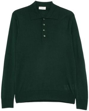 Paolo Pecora Long-Sleeve Polo Shirt - Green