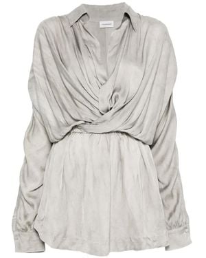 ANDAMANE Gathered Dress - White