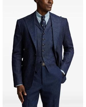 RRL Long-Sleeve Buttoned Blazer - Blue