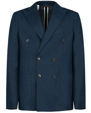 Gazzarrini x Michele Franzese Doppelreihiges Sakko - Blau