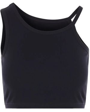 Y's Yohji Yamamoto Haut En Jersey De Coton - Bleu