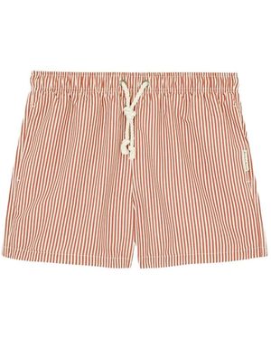GASSA D'AMANTE Striped Drawstring Swim Shorts - Pink