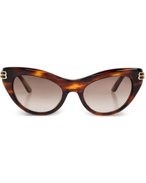 Balenciaga Tortoiseshell-Effect Cat-Eye Sunglasses - Brown