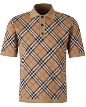 Burberry Polo A Cuadros - Neutro