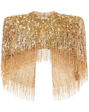 Jenny Packham Haut Ellen À Col Montant - Natural