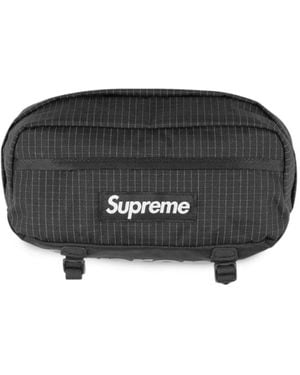 Supreme Logo-Appliqué Belt Bag - Black