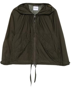 Aspesi Drawstring-Hooded Zip-Up Jacket - Green