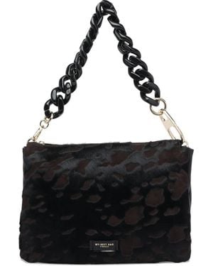 MY BEST BAG Tote Bag Mit Animal-Muster - Schwarz