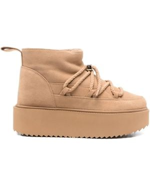 Inuikii Suede Platform Boots - Natural