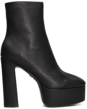 Lola Cruz Leste 120 Platform Ankle Boots - Black