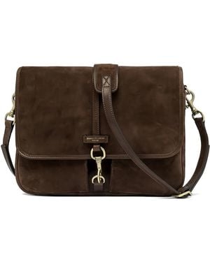 Gianni Chiarini Berlino Suede Messenger Bag - Brown
