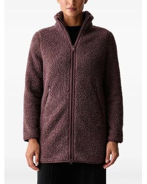 Jack Wolfskin High Curl Fleece-Texture Zip-Up Sweatshirt - Red