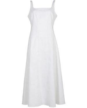 Theory Square-Neck Panelled Idi Dress - White