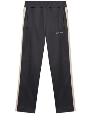 Palm Angels Logo-Print Side-Stripe Track Trousers - Grey