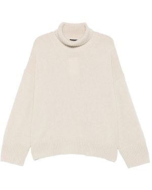 Soeur Roll-Neck Wool Jumper - White