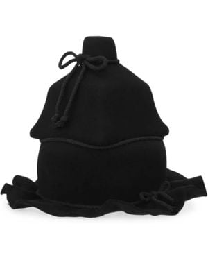 Henrik Vibskov Christo Wrap Ruffled Hat - Black