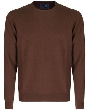 Drumohr Crew-Neck Long-Sleeved Sweater - Brown