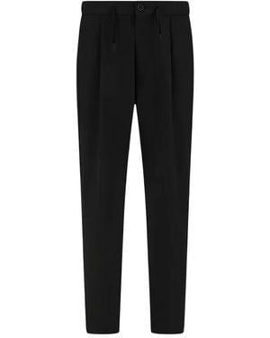 Herno Pleat-Detail Tailored Pants - Black