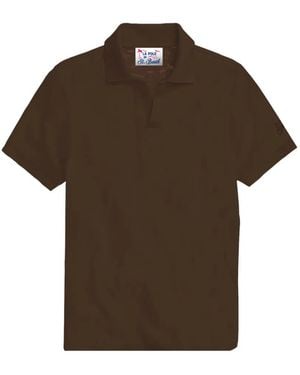 MC2 Saint Barth Charles Piquet Polo T-Shirt - Brown