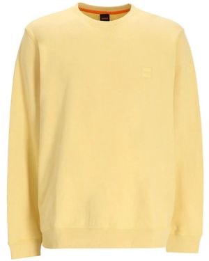 BOSS Felpa Girocollo - Giallo