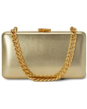 Ralph Lauren Franki Leather Clutch Bag - Metallic