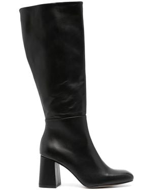Souliers Martinez Anabel 85mm レザーロングブーツ - ブラック