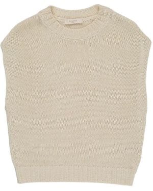 Slowear Zanone Sleeveless Cotton Top - Natural