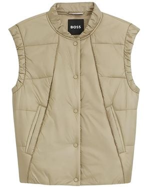 BOSS Chaleco Pia con cremallera - Neutro