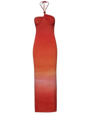 Baobab Bari Halterneck Maxi Dress - Red