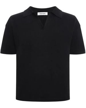 Tonywack Open-Collar Polo Shirt - Black