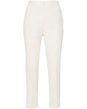 Etro Cropped-Hose Mit Hohem Bund - Weiß
