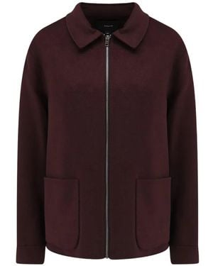 Vince Zip-Up Cardigan - Viola