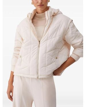 Liu Jo Quilted Hooded Jacket - Natural
