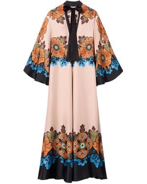 La DoubleJ Magnifico Floral-Print Maxi Dress - Natural