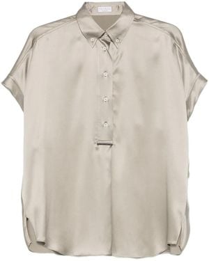 Brunello Cucinelli Button Blouse - Natural
