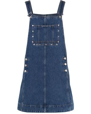 7 For All Mankind Adjustable-Strap Denim Dress - Blue