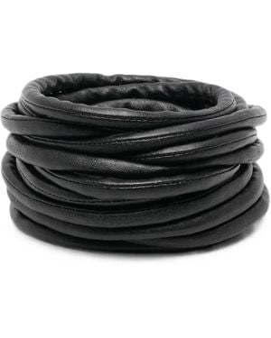 Maria Calderara Multi-Strand Leather Bracelet - Black
