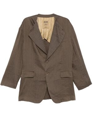 Uma Wang Jui Single-Breasted Blazer - Brown