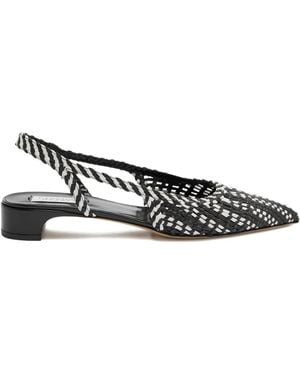 Gabriela Hearst Perro Woven Slingback Court Shoes - Black