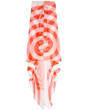 Dries Van Noten Printed Silk Maxi Skirt - Red