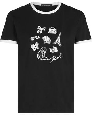 KARL LAGERFELD Karl Charms T-Shirt - Black