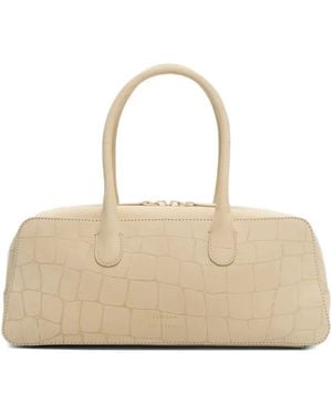 Loulou de Saison Eckige Mawi Schultertasche - Natur