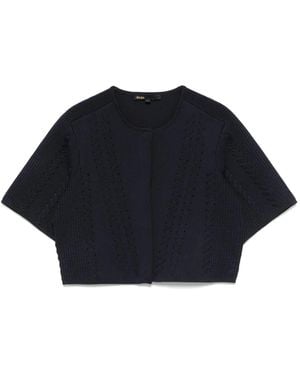 Maje Cardigan Crop - Blu