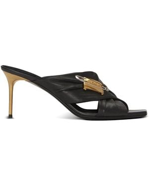 Balmain Safety Pin Sandals - Black