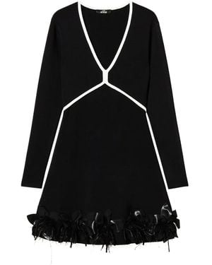 Twinset Feather-Detailing Mini Dress - Black