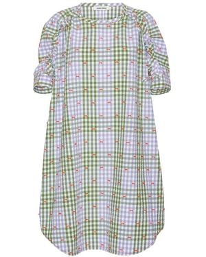 Henrik Vibskov Renew Checked Midi Dress - Blue