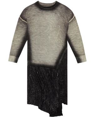 DIESEL M-Kimolos Asymmetric-Hem Knitted Midi Dress - Grey